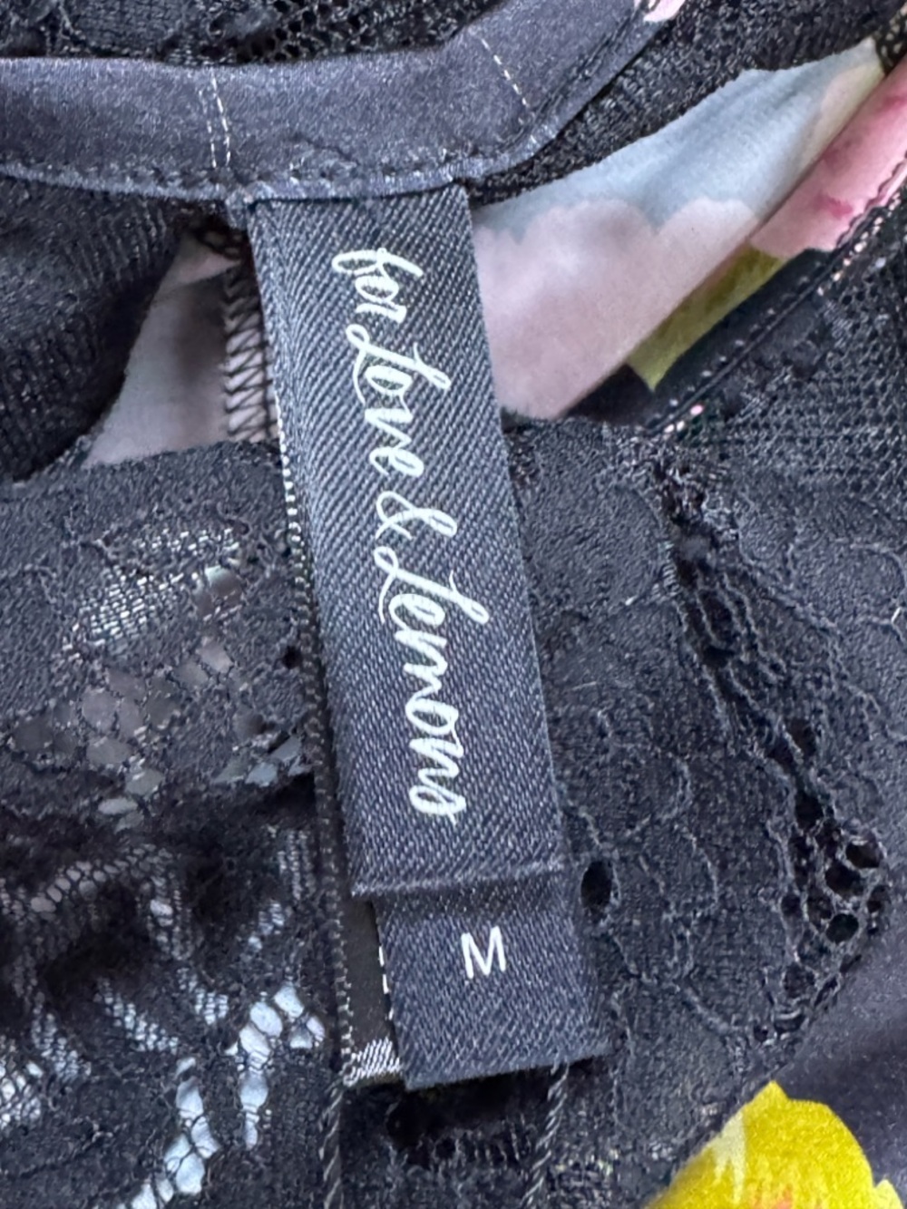 For‎ Love & Lemons Floral Black and Pink Women's Skirt Size Medium - Picture 14 of 15